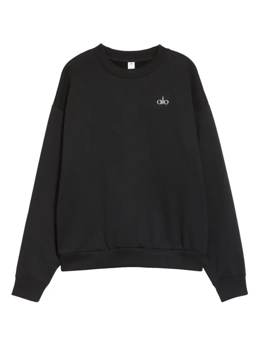 ALO Yoga Black Accolade Crew Neck Pullover - Picture 4 of 4